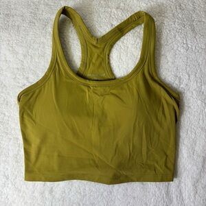 Jed North Sports Bra Small Olive Green Racerback Athletic Crop Top